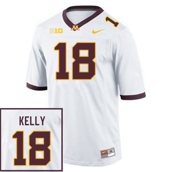 Men #18 Rhyland Kelly Minnesota Golden Gophers College Football Jerseys Sale-White - Click Image to Close